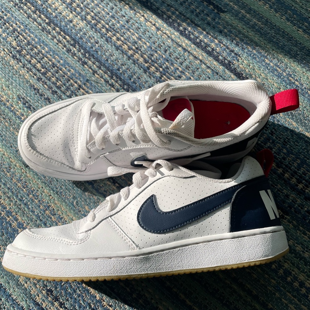 Nike Court Borough Low GS 'White Obsidian Gum' Sneakers size 7 - Picture 5 of 12